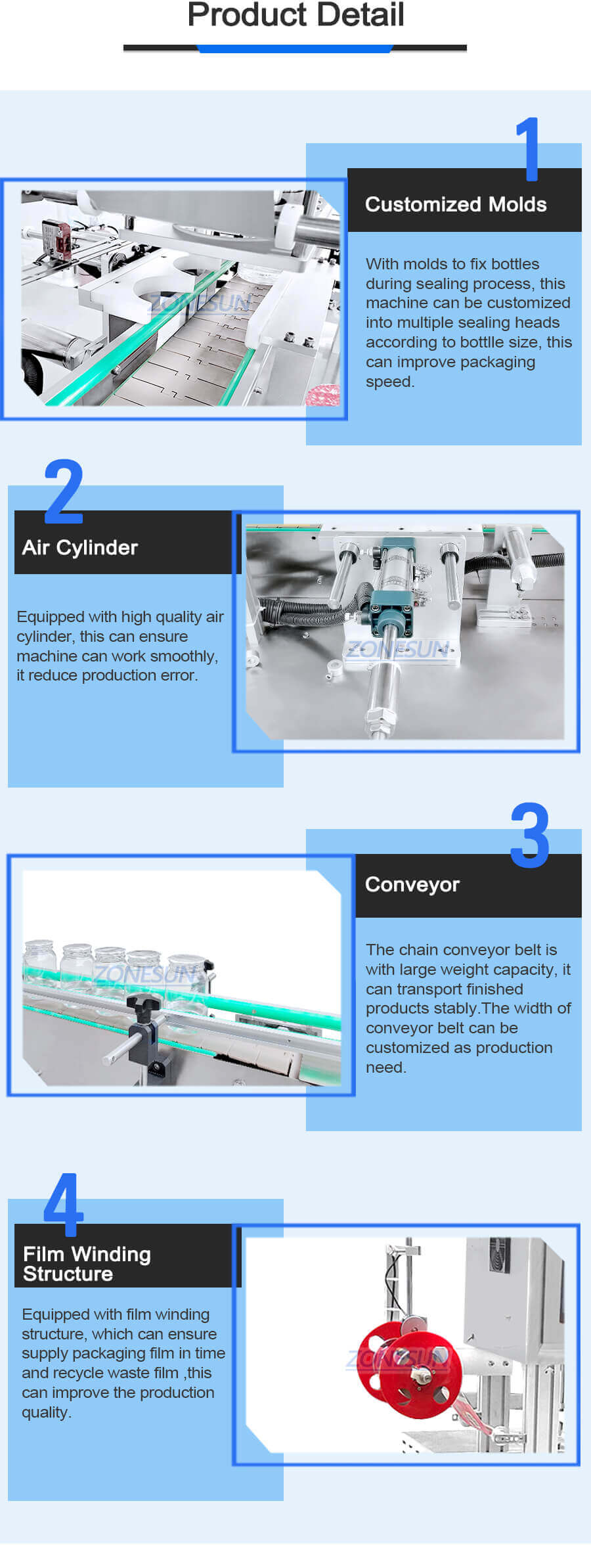 Aluminum Foil Film Roll Heat Press Sealing Machine-ZONESUN TECHNOLOGY LIMITED