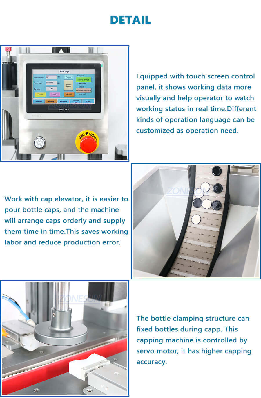 Lug Cap Capping Machine-ZONESUN TECHNOLOGY LIMITED