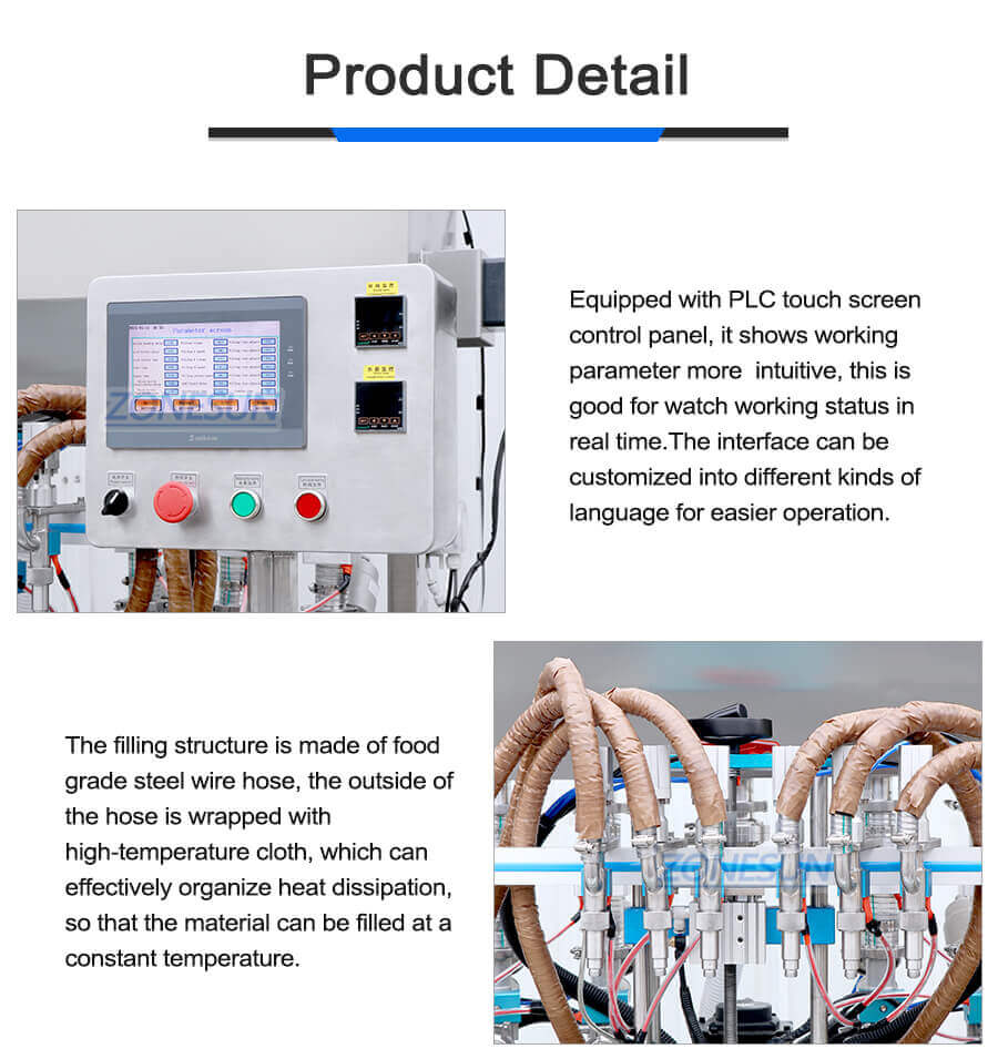 Paste Filling Machine With Mixer And Heater-ZONESUN TECHNOLOGY LIMITED