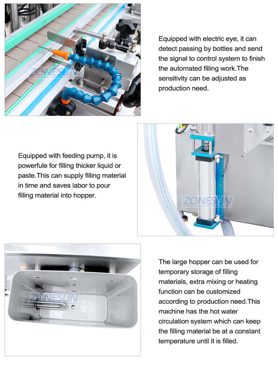 Paste Filling Machine With Mixer And Heater-ZONESUN TECHNOLOGY LIMITED