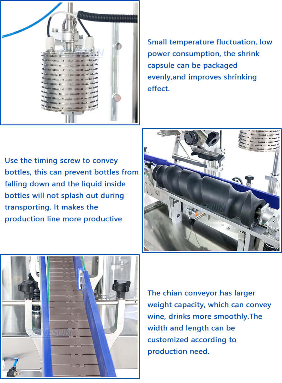 Bottle Cap Sleeve Shrinking Machine-ZONESUN TECHNOLOGY LIMITED