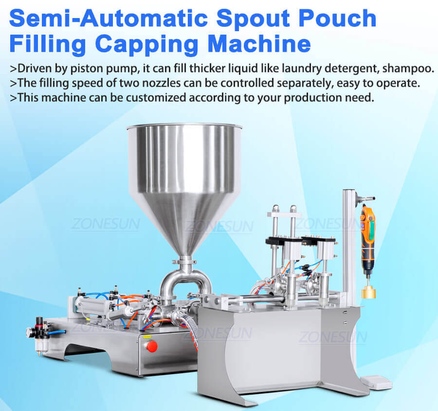 Spout Pouch Filling Capping Machine-ZONESUN TECHNOLOGY LIMITED