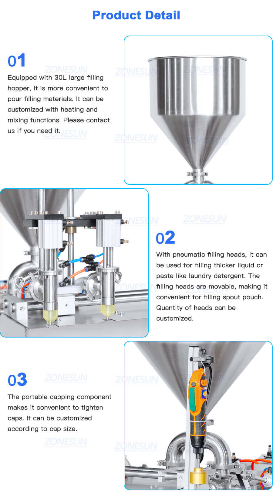 Spout Pouch Filling Capping Machine-ZONESUN TECHNOLOGY LIMITED