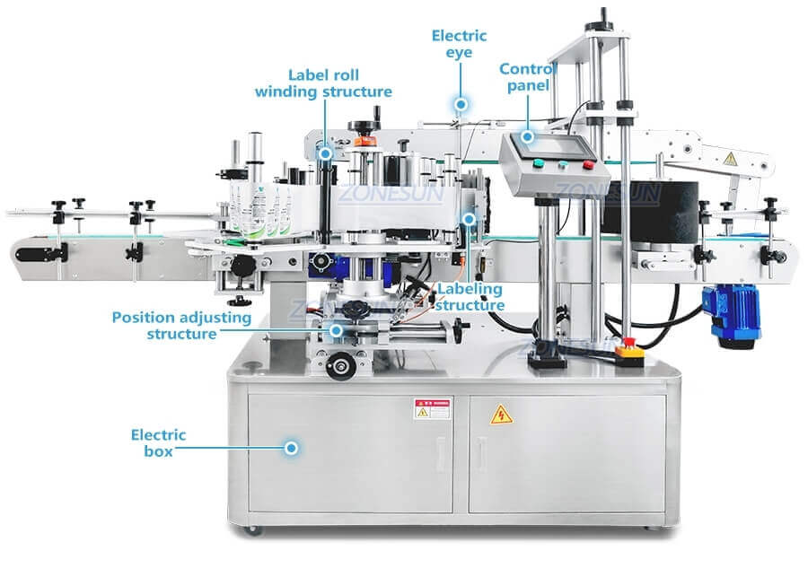 Flat Bottle Labeling Machine-ZONESUN TECHNOLOGY LIMITED