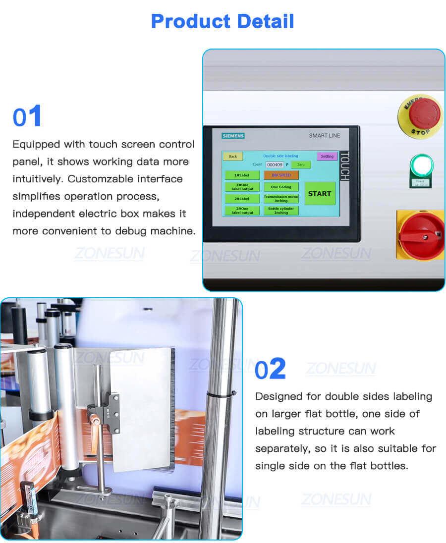 Flat Bucket Labeling Machine-ZONESUN TECHNOLOGY LIMITED