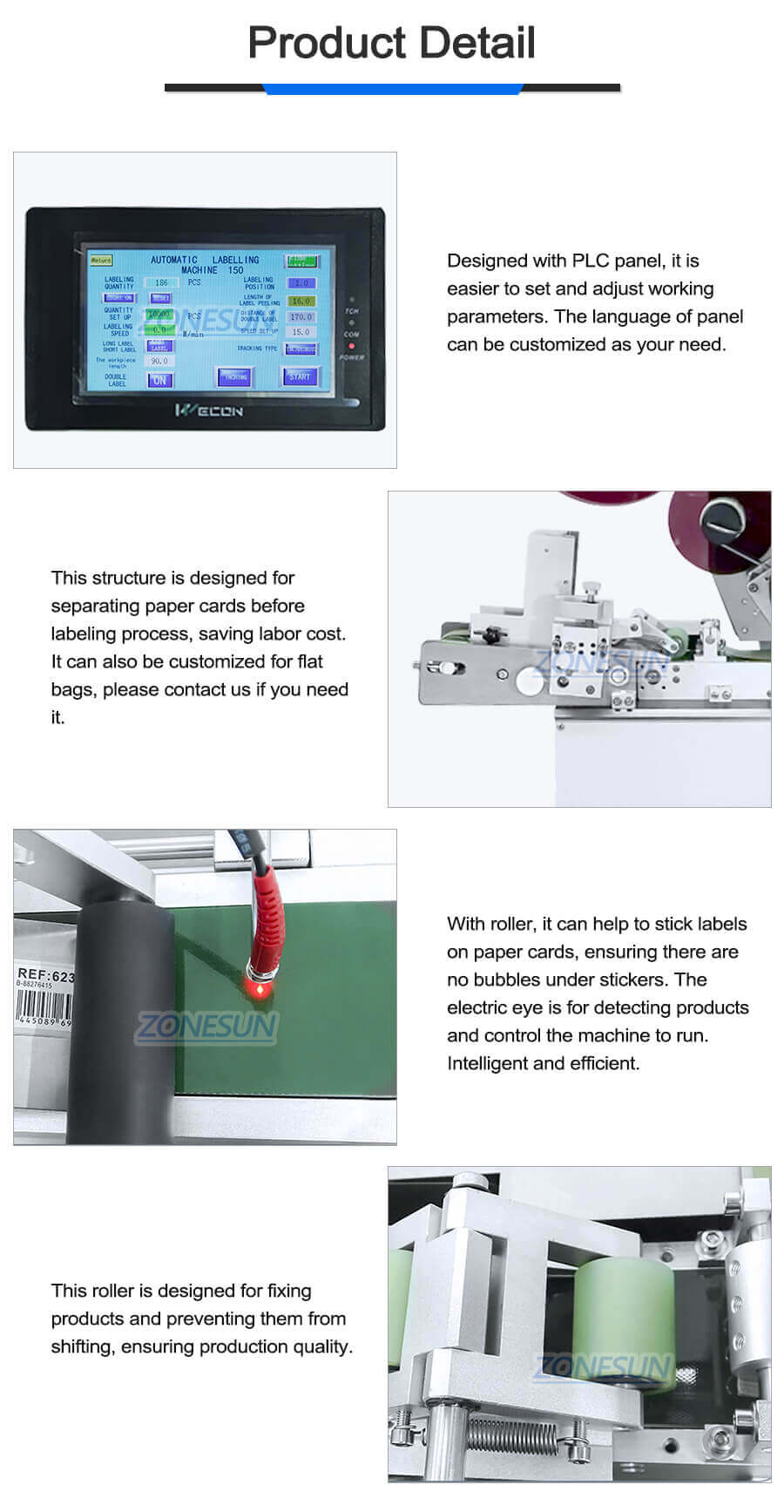 Paper Card Labeling Machine-ZONESUN TECHNOLOGY LIMITED