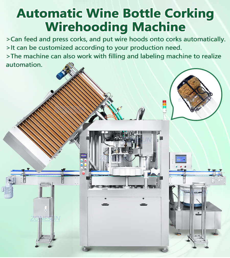 Wine Bottle Corking Muselet Caging Capping Machine-ZONESUN TECHNOLOGY LIMITED
