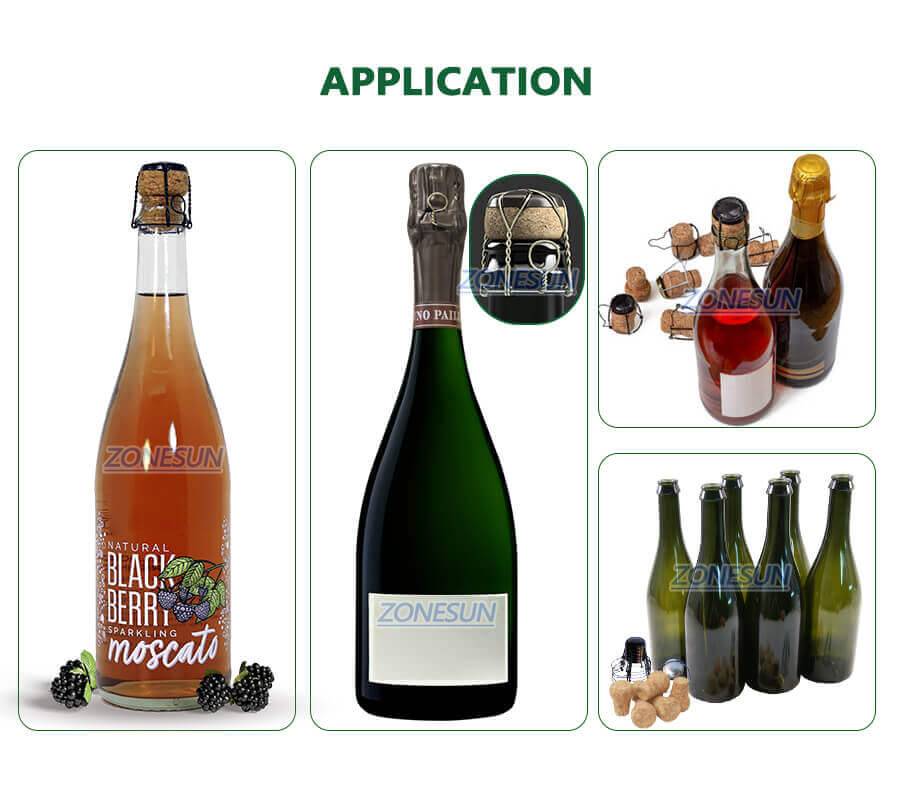 Wine Bottle Corking Muselet Caging Capping Machine-ZONESUN TECHNOLOGY LIMITED
