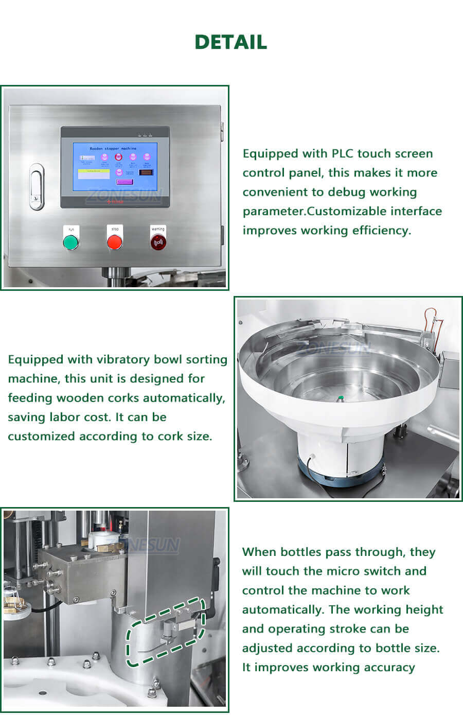 Wine Bottle Corking Muselet Caging Capping Machine-ZONESUN TECHNOLOGY LIMITED