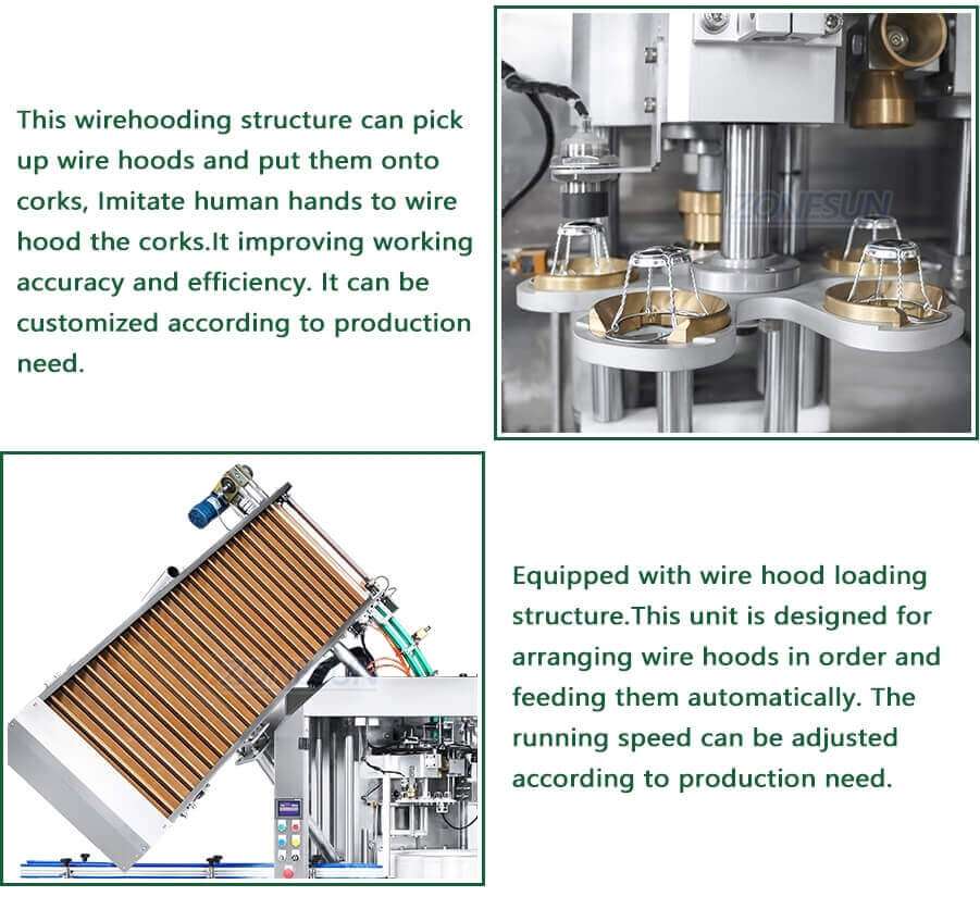 Wine Bottle Corking Muselet Caging Capping Machine-ZONESUN TECHNOLOGY LIMITED