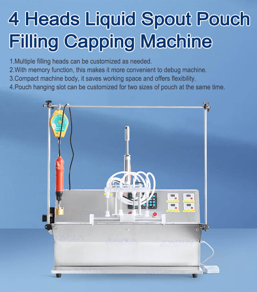 Spout Pouch Filling Capping Machine-ZONESUN TECHNOLOGY LIMITED