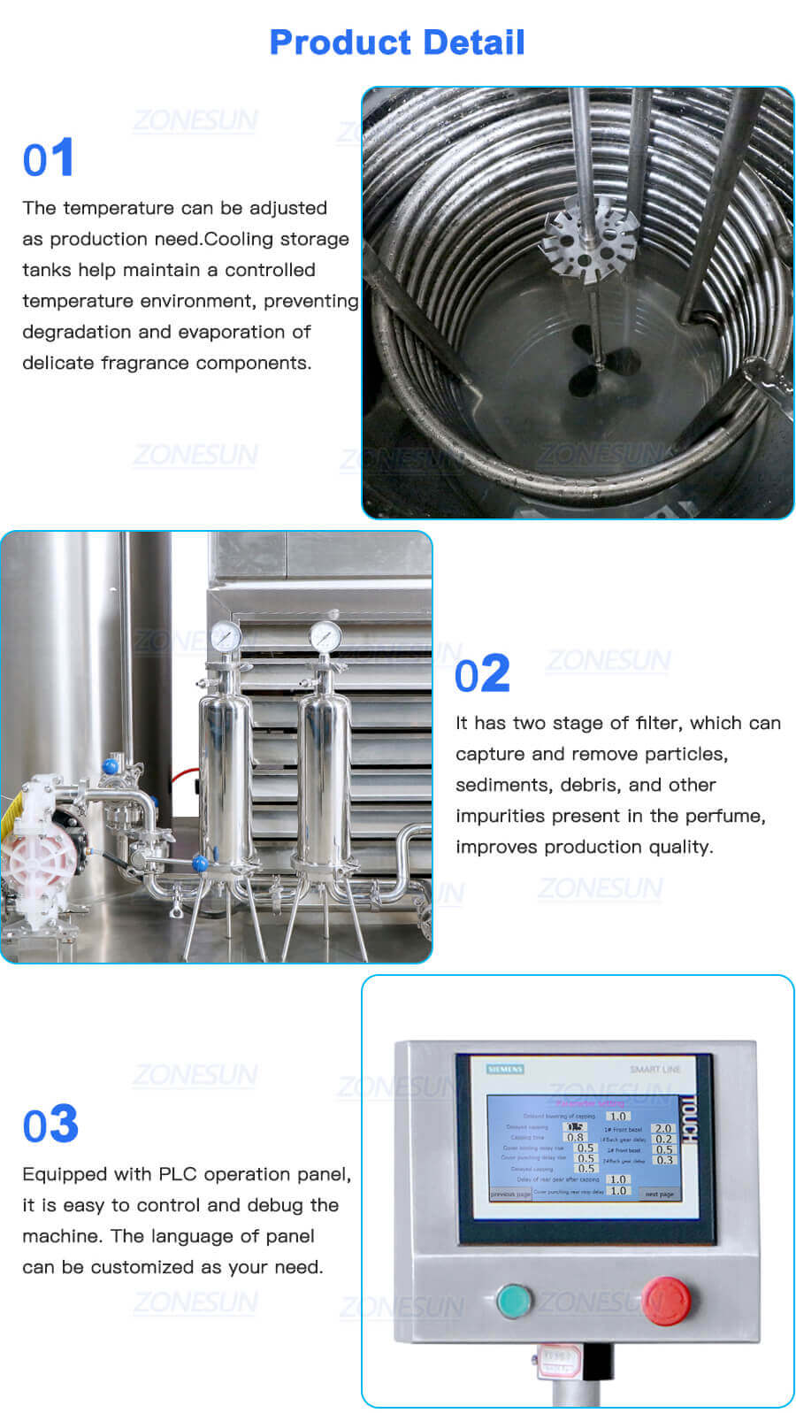 Automatic Perfume Production Line-ZONESUN TECHNOLOGY LIMITED