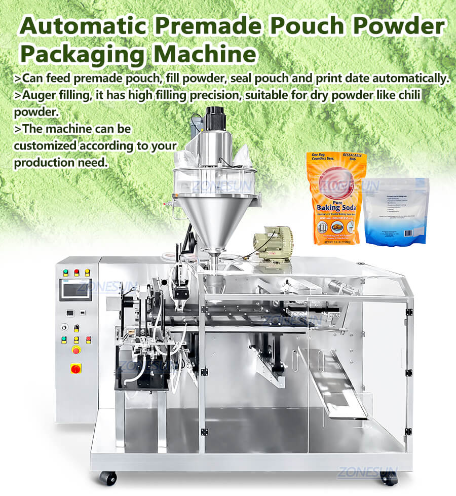 Powder Premade Pouch Filling Sealing Machine-ZONESUN TECHNOLOGY LIMITED