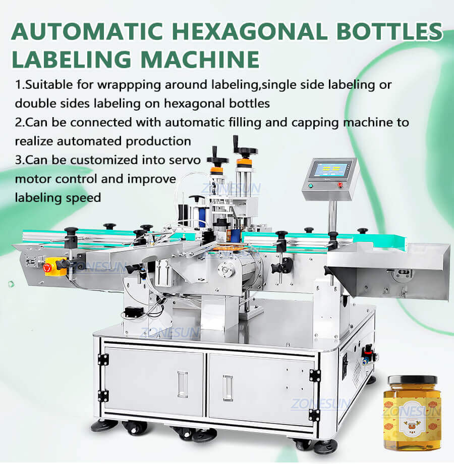Polygonal Bottles Labeling machine-ZONESUN TECHNOLOGY LIMITED
