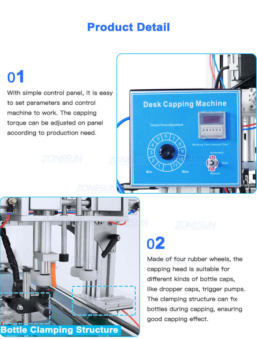 Desktop Automatic Capping Machine-ZONESUN TECHNOLOGY LIMITED
