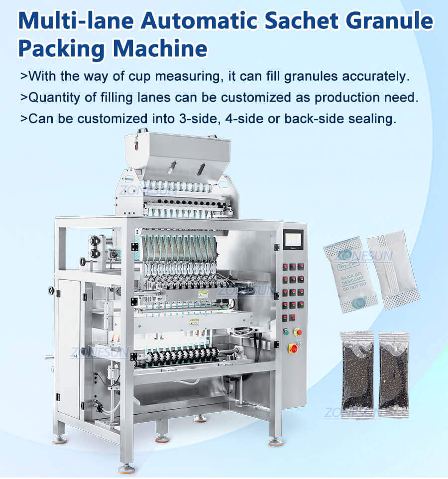 Multi-lines Sachet Granule Packing Machine-ZONESUN TECHNOLOGY LIMITED