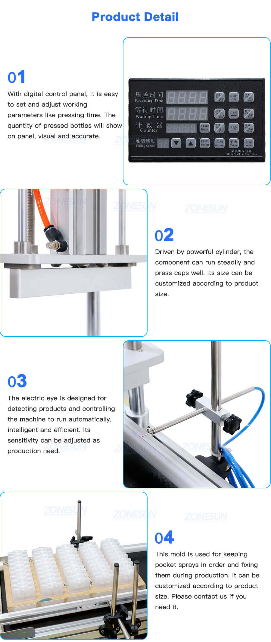 Desktop Bottle Capping Pressing Machine-ZONESUN TECHNOLOGY LIMITED