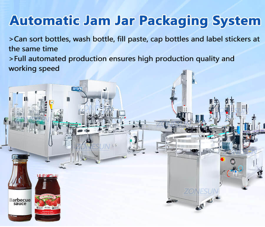 Sauce Jar Paste Filling Line-ZONESUN TECHNOLOGY LIMITED