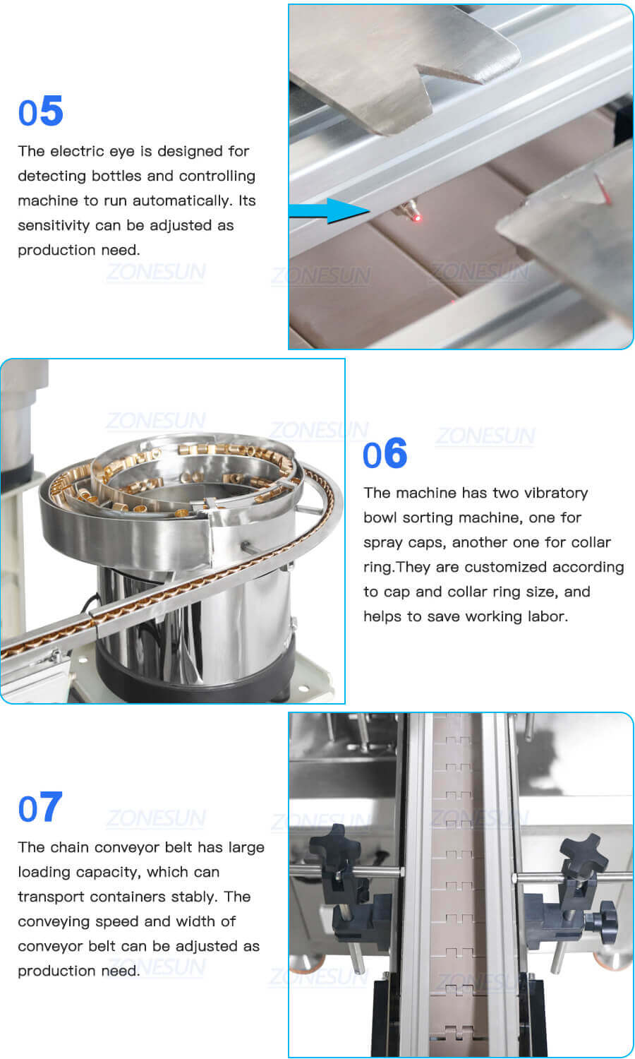Perfume Bottles Capping Machine-ZONESUN TECHNOLOGY LIMITED