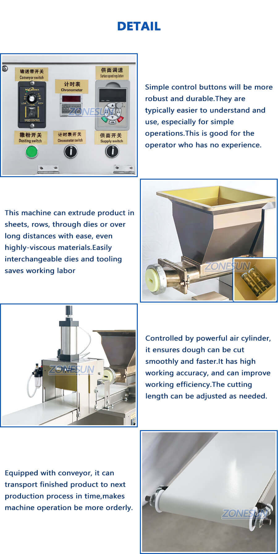 Energy Bar Extruder Cutter Machine-ZONESUN TECHNOLOGY LIMITED