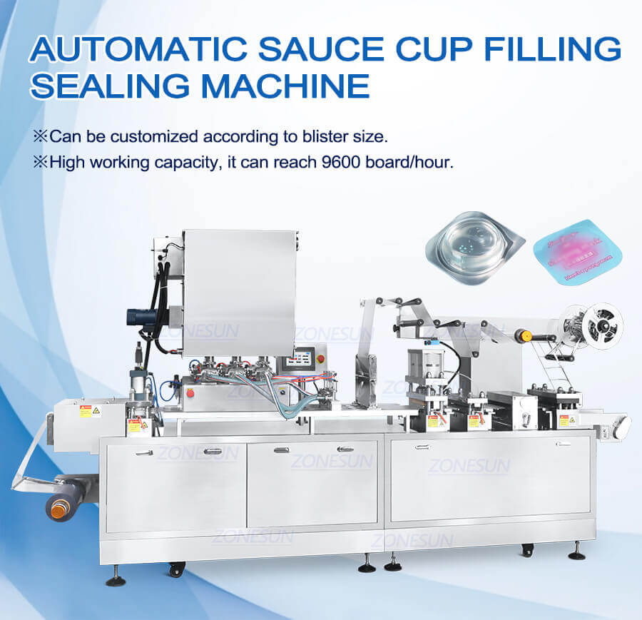 Sauce Cup Filling Sealing Machine-ZONESUN TECHNOLOGY LIMITED