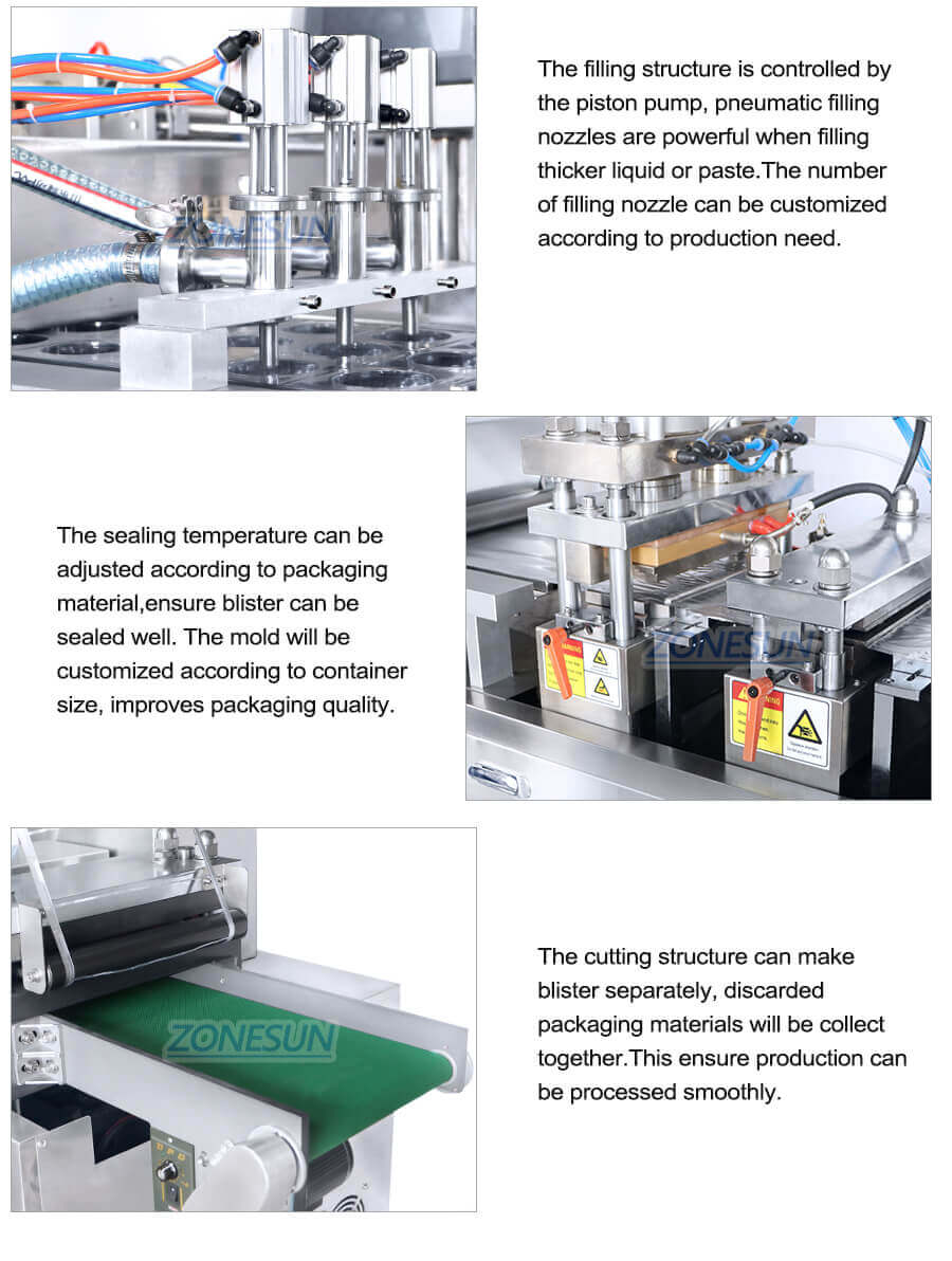 Sauce Cup Filling Sealing Machine-ZONESUN TECHNOLOGY LIMITED