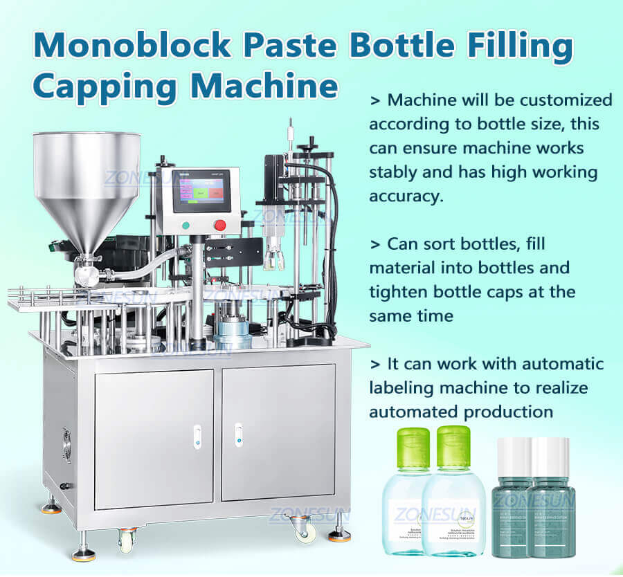 Rotary Paste Filling And Capping Machine-ZONESUN TECHNOLOGY LIMITED