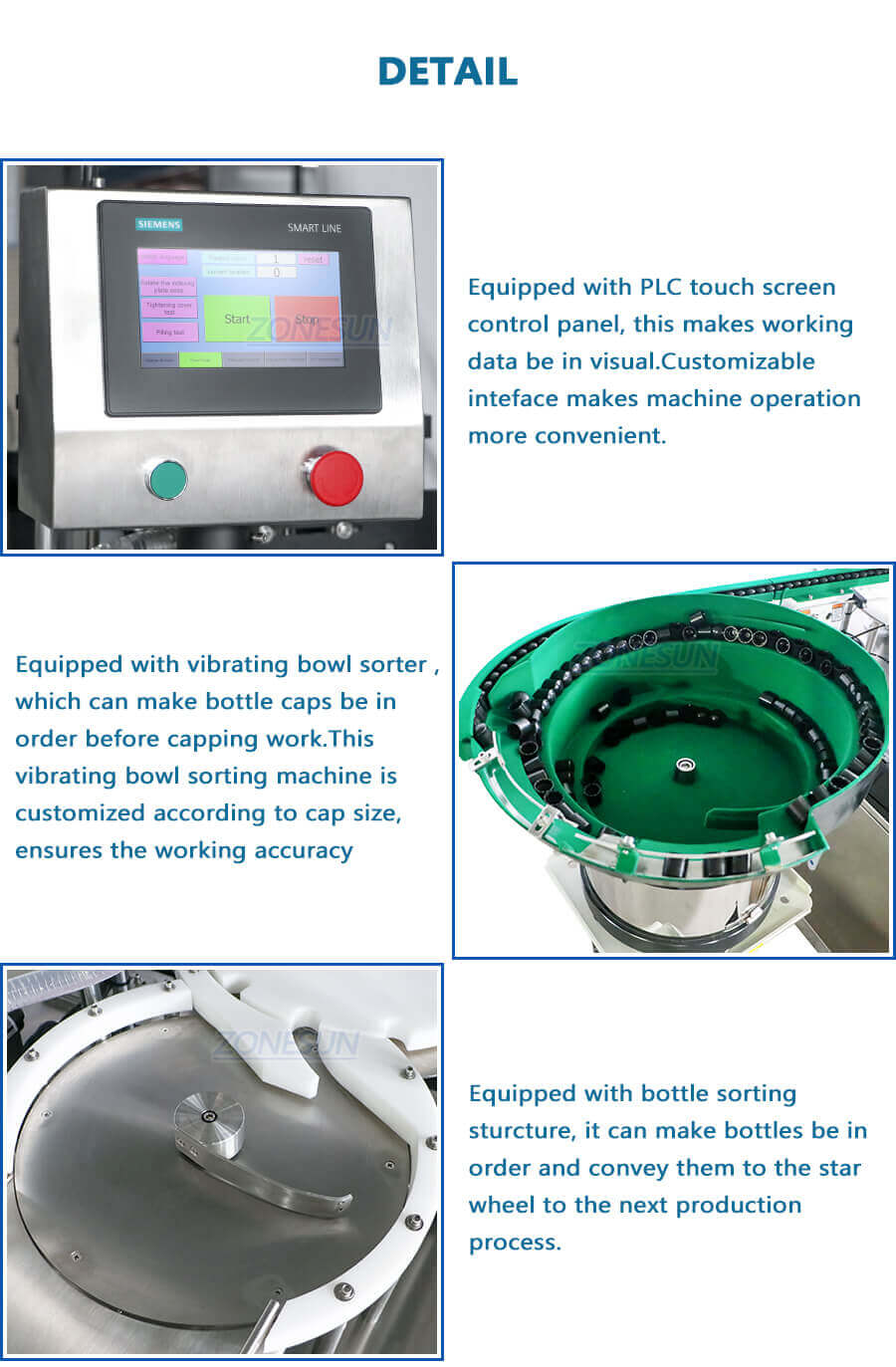 Rotary Paste Filling And Capping Machine-ZONESUN TECHNOLOGY LIMITED