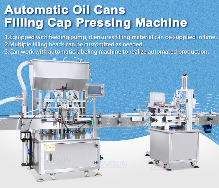 Oil Cans Filling Cap Pressing Machine-ZONESUN TECHNOLOGY LIMITED