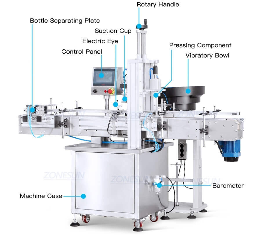 Oil Cans Filling Cap Pressing Machine-ZONESUN TECHNOLOGY LIMITED