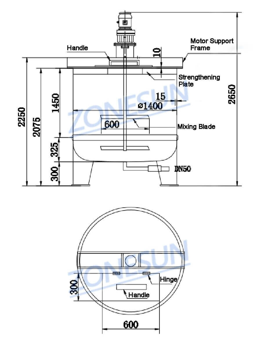 PP Mixing Tank-ZONESUN TECHNOLOGY LIMITED