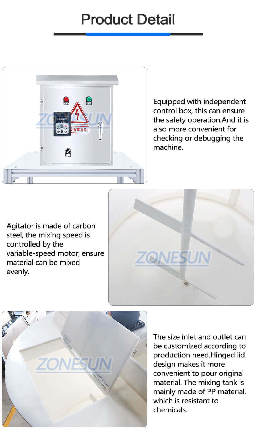 PP Mixing Tank-ZONESUN TECHNOLOGY LIMITED