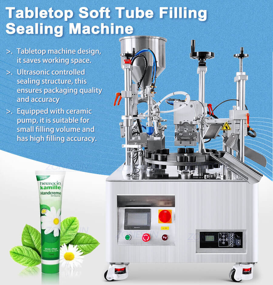 Tabletop Soft Tube Filling Sealing Machine-ZONESUN TECHNOLOGY LIMITED