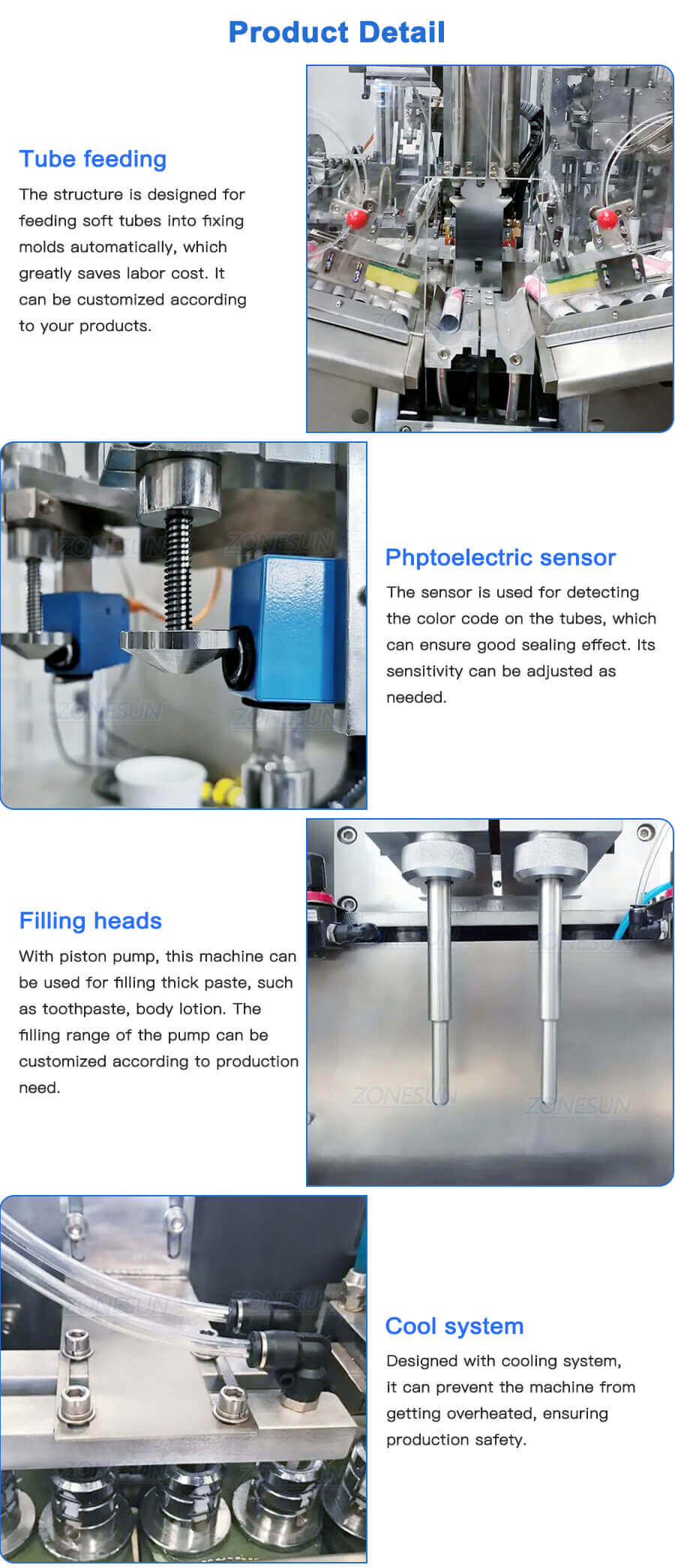 Soft Tube Filling And Sealing Machine-ZONESUN TECHNOLOGY LIMITED