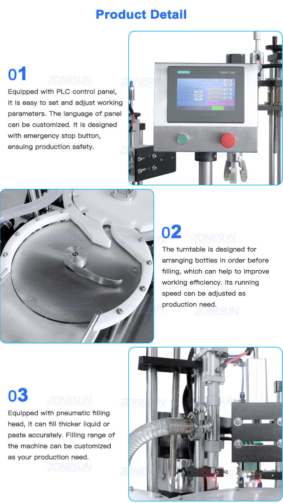 Rotary Filling Capping And Labdling Machine-ZONESUN TECHNOLOGY LIMITED