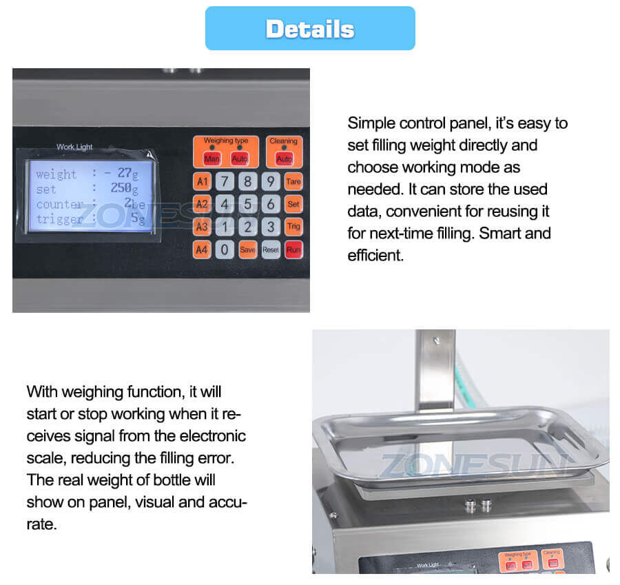 Paste Weighing Filling Machine-ZONESUN TECHNOLOGY LIMITED