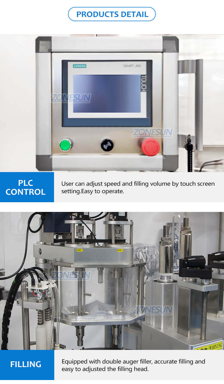Automatic Powder Vial Filling And Capping Machine-ZONESUN TECHNOLOGY LIMITED