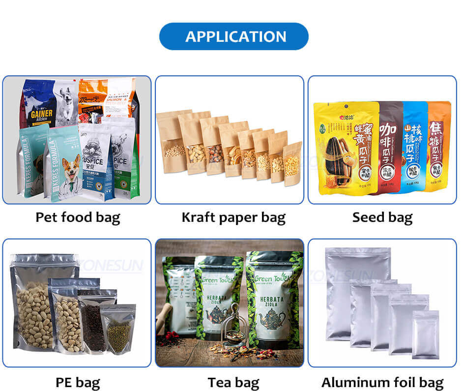 Bags Continuous Band Sealing Machine With Inkjet Printer-ZONESUN TECHNOLOGY LIMITED