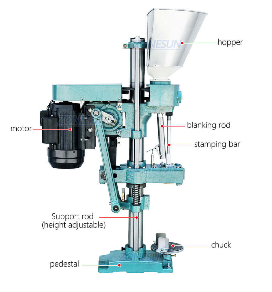Wine Bottle Cork Stopper Capping Pressing Machine-ZONESUN TECHNOLOGY LIMITED