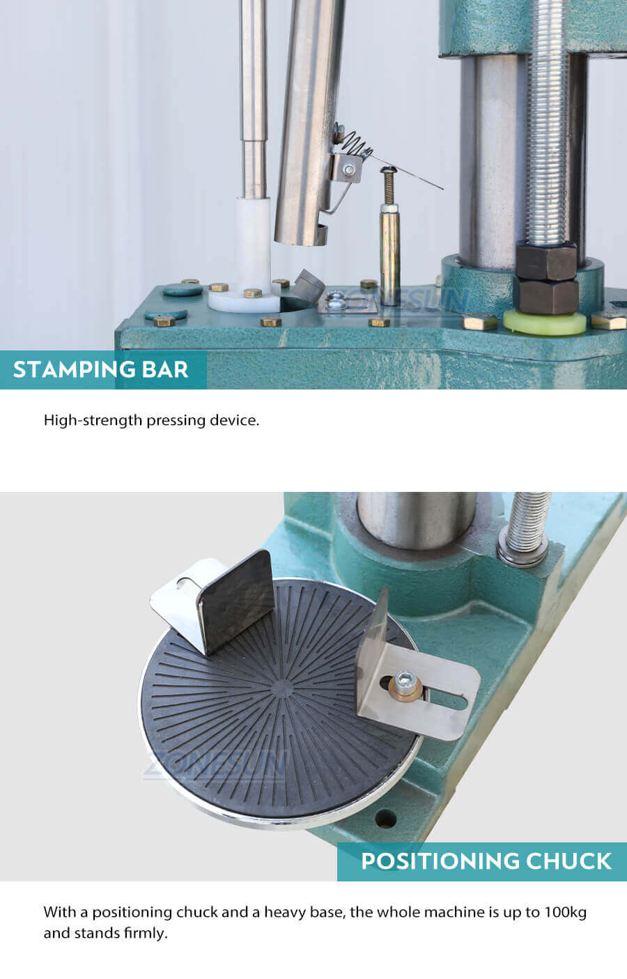 Wine Bottle Cork Stopper Capping Pressing Machine-ZONESUN TECHNOLOGY LIMITED