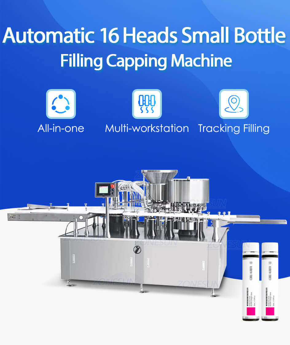 High Speed 16 Heads Filling Capping Machine-ZONESUN TECHNOLOGY LIMITED
