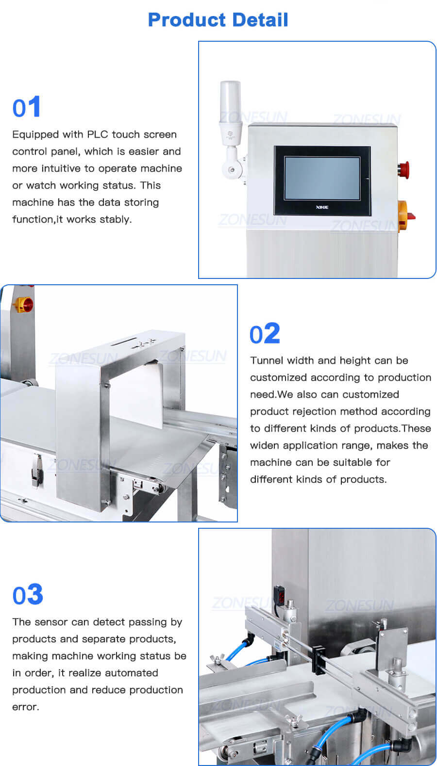 Weighing Detecting Machine-ZONESUN TECHNOLOGY LIMITED