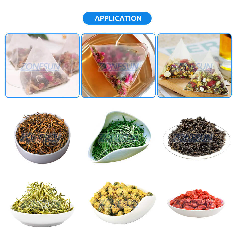 Pyramid Triangle Tea Bag Packing Machine-ZONESUN TECHNOLOGY LIMITED