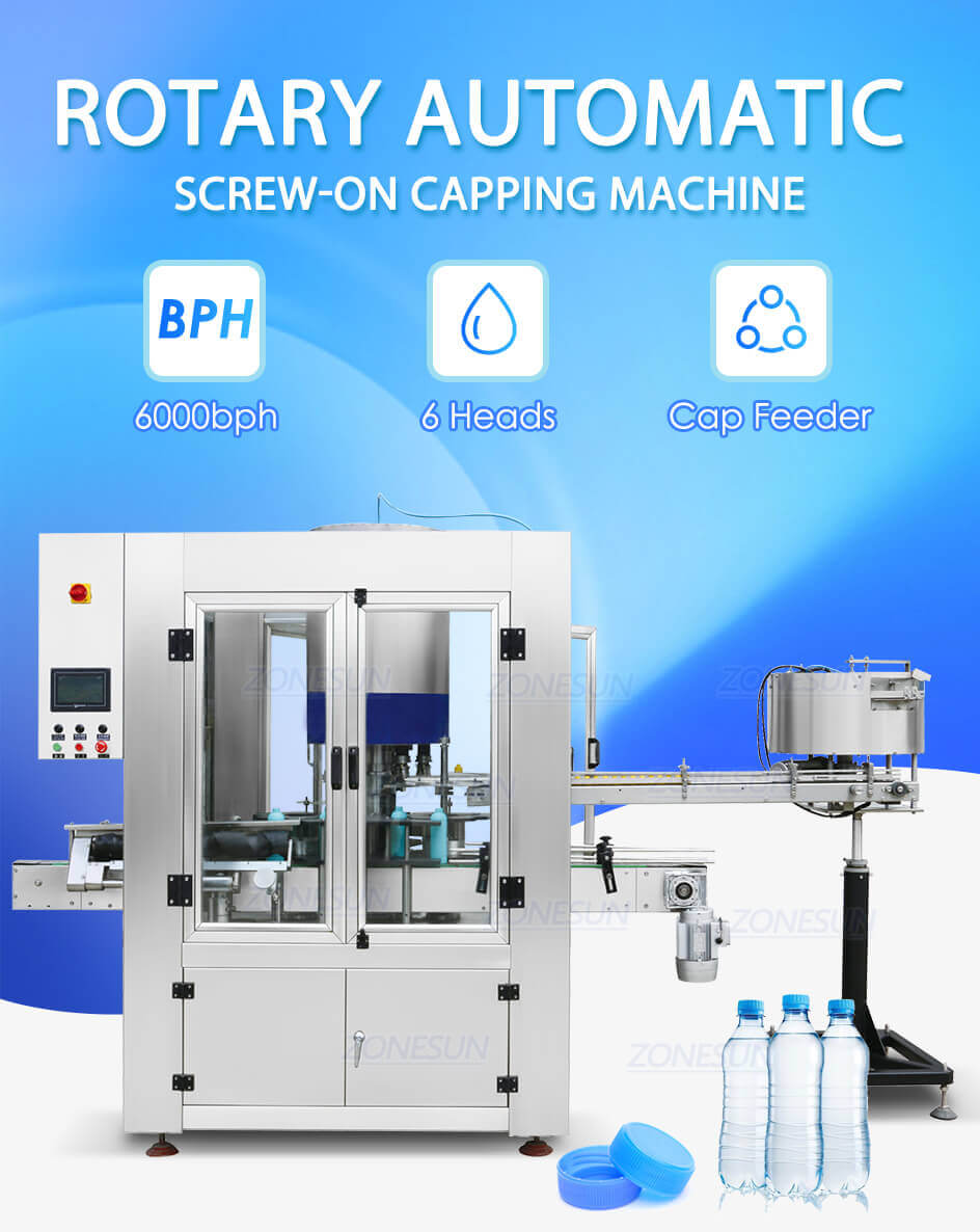 High Speed Bottles Capping Machine With Vibrator-ZONESUN TECHNOLOGY LIMITED