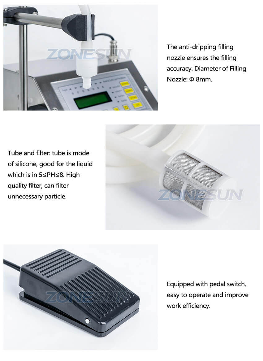 Cosmetic Liquid Filling Machine-ZONESUN TECHNOLOGY LIMITED