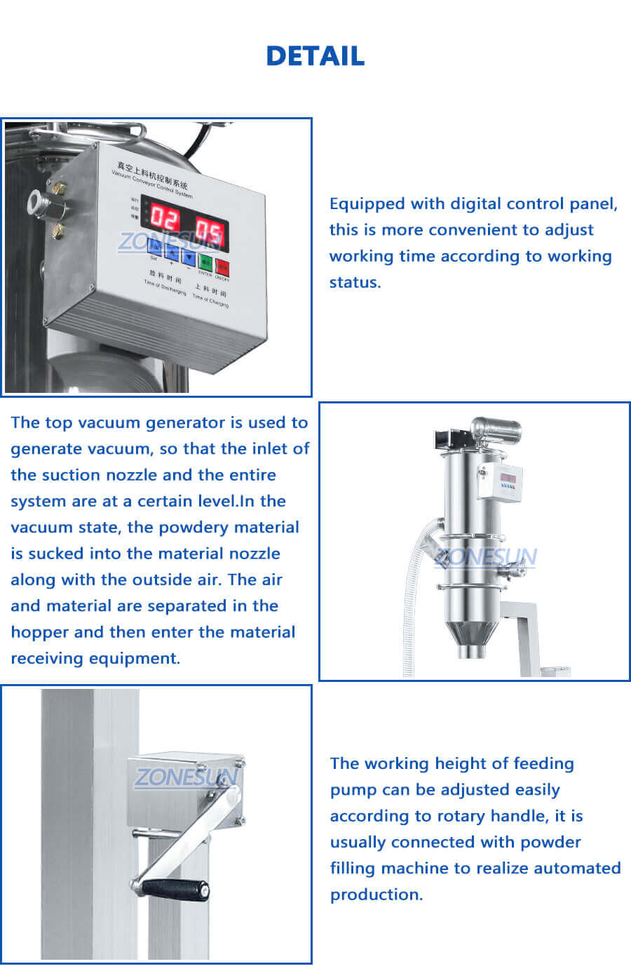 Powder Vacuum Feeding Pump-ZONESUN TECHNOLOGY LIMITED