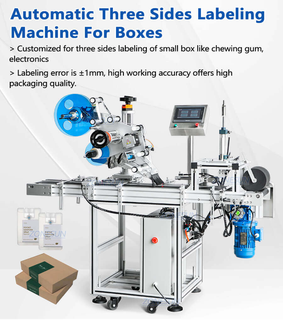 Horizontal Flat Boxes Three Sides Labeling Machine-ZONESUN TECHNOLOGY LIMITED