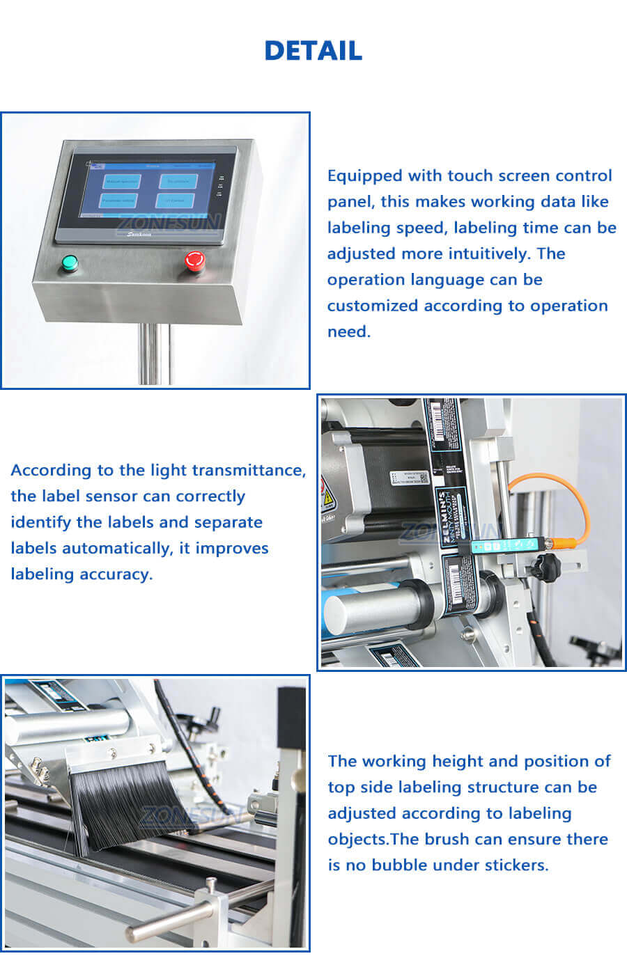 Horizontal Flat Boxes Three Sides Labeling Machine-ZONESUN TECHNOLOGY LIMITED