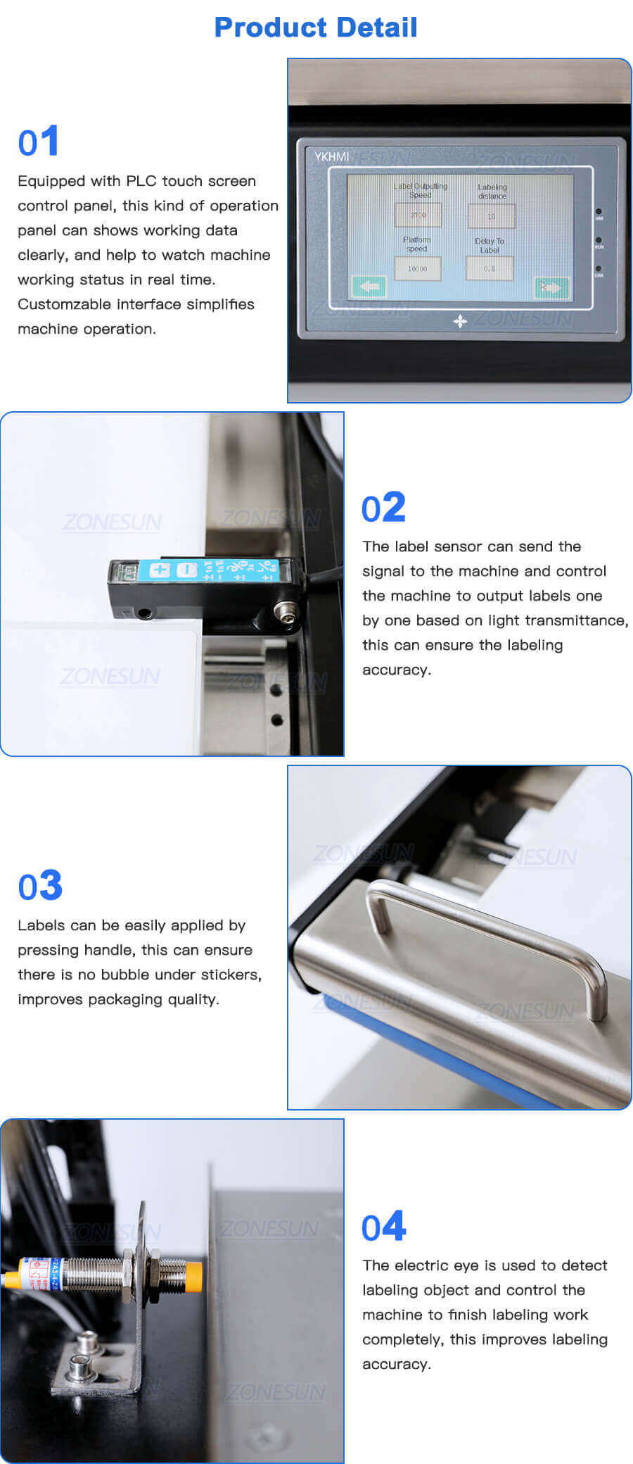 Flat Surface Labeling Machine-ZONESUN TECHNOLOGY LIMITED