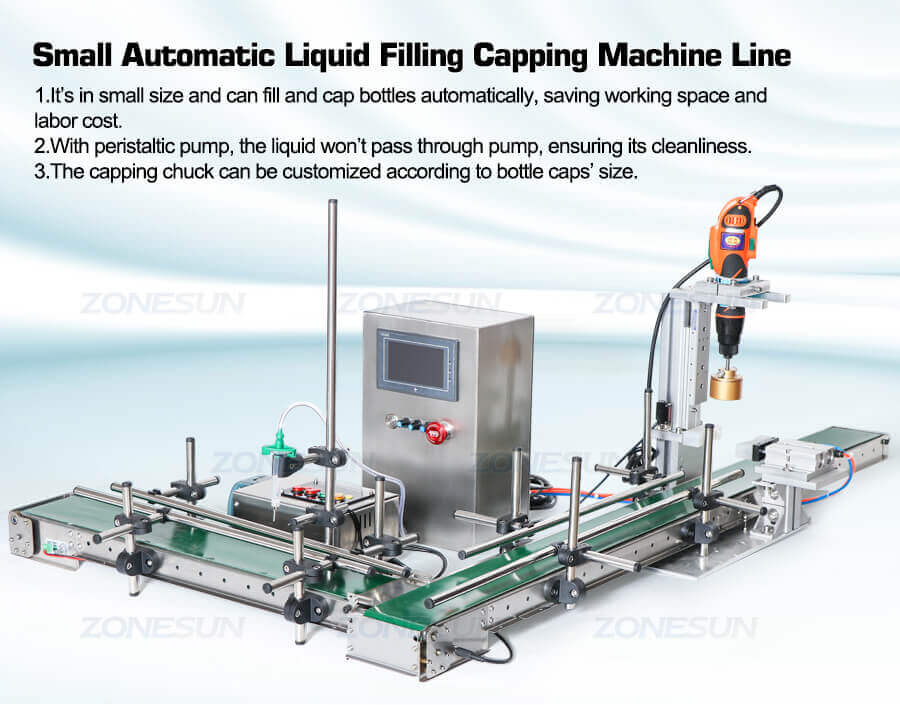 Cosmetic Desktop Filling Capping Machine-ZONESUN TECHNOLOGY LIMITED
